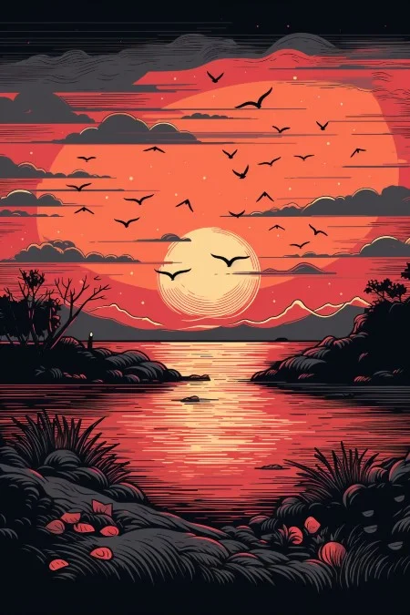 La splendeur des couchers de soleil