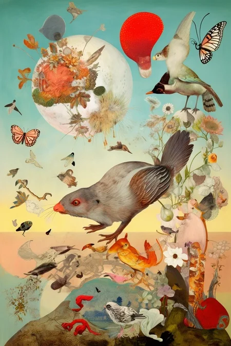 L'envolée des oiseaux dans le ciel bleu