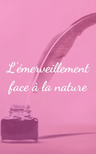 L'émerveillement face à la nature