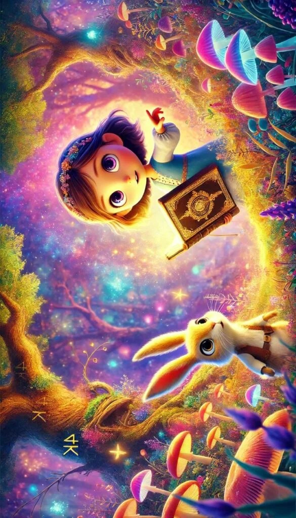 Lila et son Livre Magique: Une Aventure Enchantée dans la Forêt des Fables