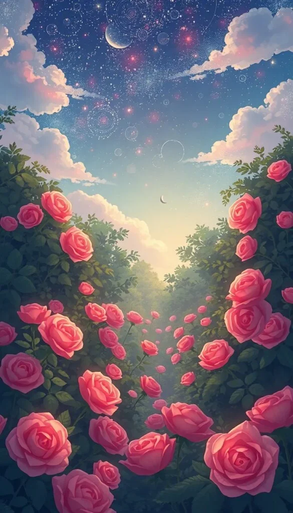 Un Poème d&rsquo;Amour entre Roses et Étoiles