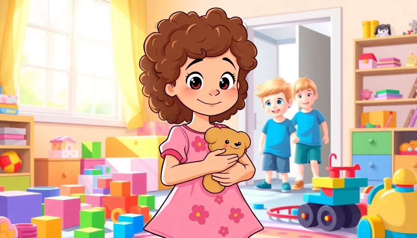 Apprendre à Partager avec Émilie 2 Illustration de La Visite Surprise