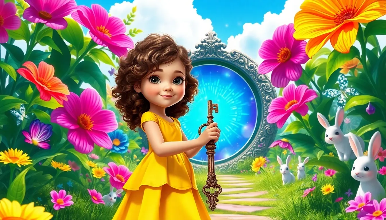 Zoé et la Clé Magique : Une Aventure Enchantée 2 Illustration du Portail Enchanté