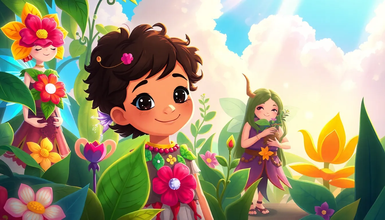 Zoé et la Clé Magique : Une Aventure Enchantée 3 Illustration des Gardiens du Jardin