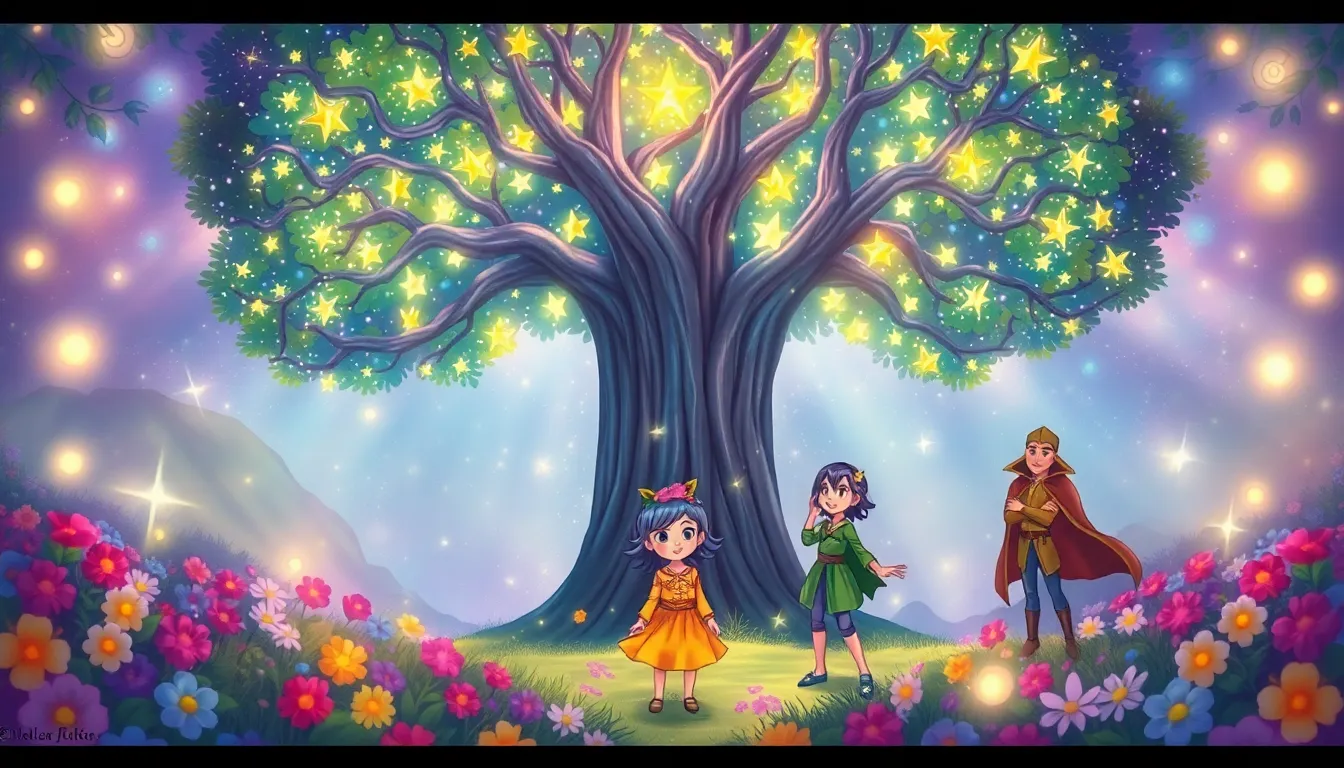Zoé et la Clé Magique : Une Aventure Enchantée 4 Illustration de L'Arbre des Souvenirs