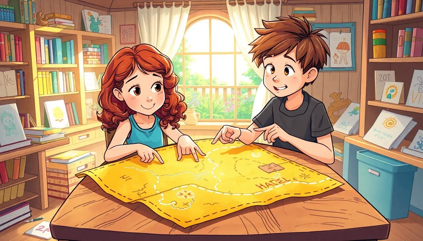 Zoé et le Jardin des Lumières 2 Illustration de La Carte Enchantée