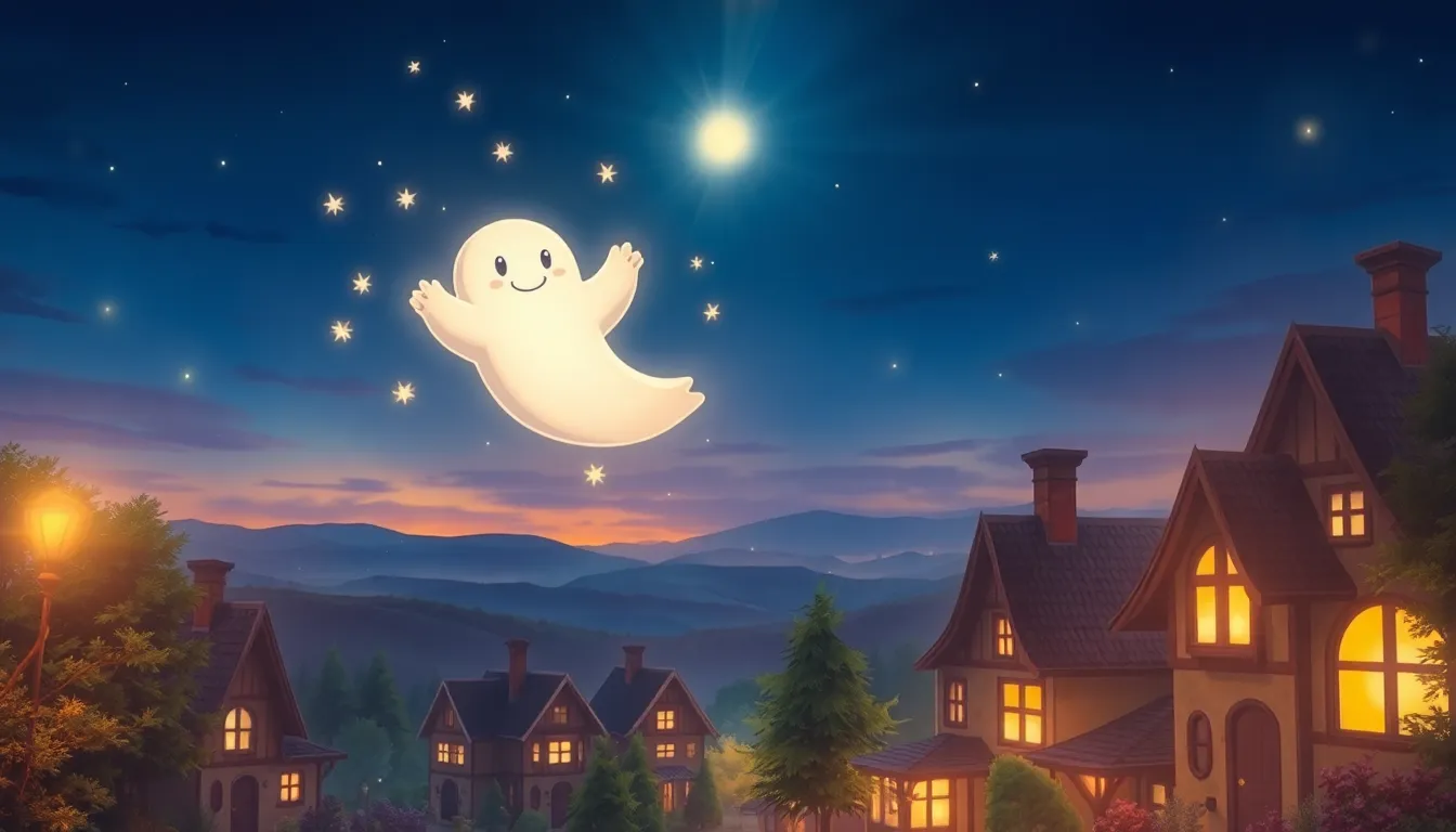 Le Petit Spectre et l'Étoile Filante 2 Illustration de La Rencontrée Étonnante