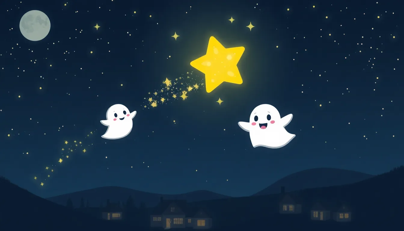 Le Petit Spectre et l'Étoile Filante 3 Illustration de La Magie de l'Étoile Filante