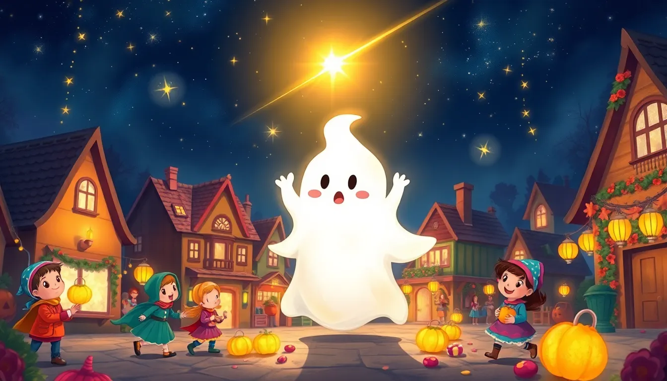 Le Petit Spectre et l'Étoile Filante 4 Illustration de Un Vœu Précieux