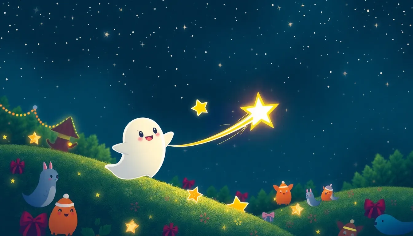 Le Petit Spectre et l'Étoile Filante 7 Illustration de Le Vœu Réalisé