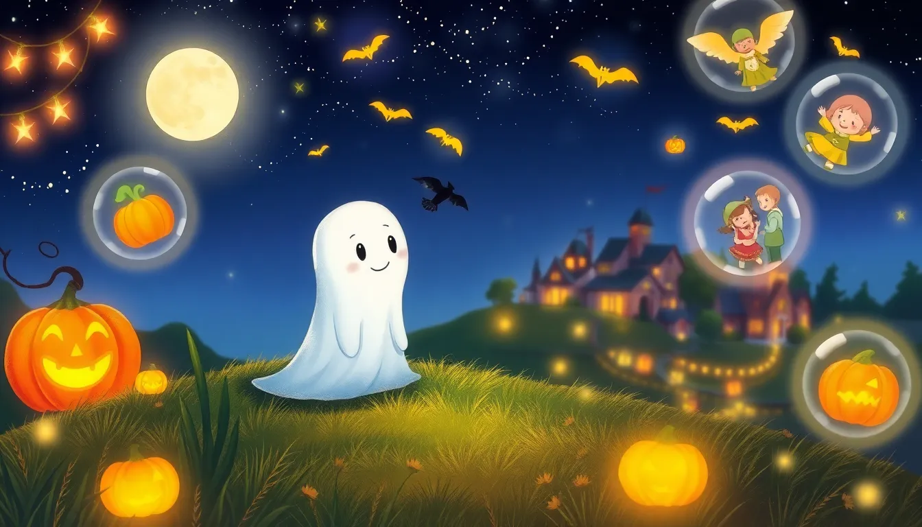 Le Petit Spectre et l'Étoile Filante 9 Illustration de Les Souvenirs d'Halloween