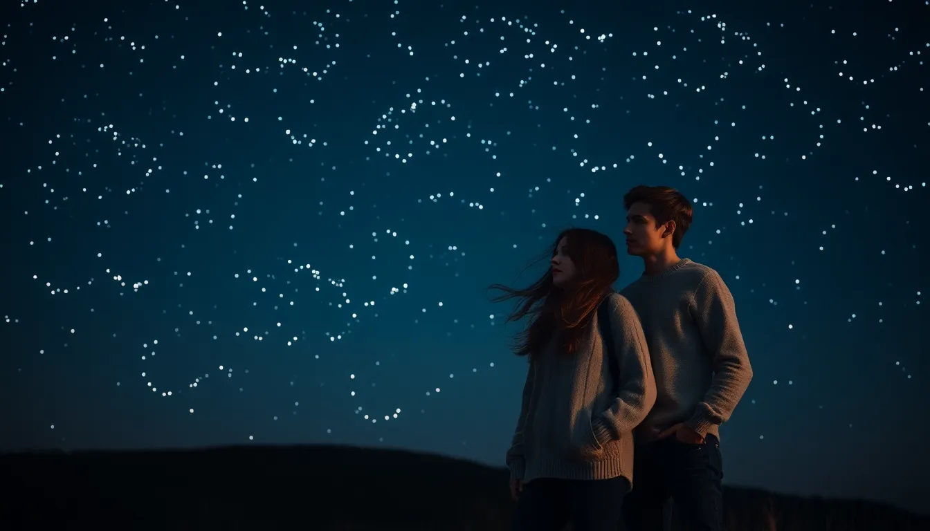 Amour à Distance : Étoiles et Promesses 2 Illustration de MurMures de la Nuit