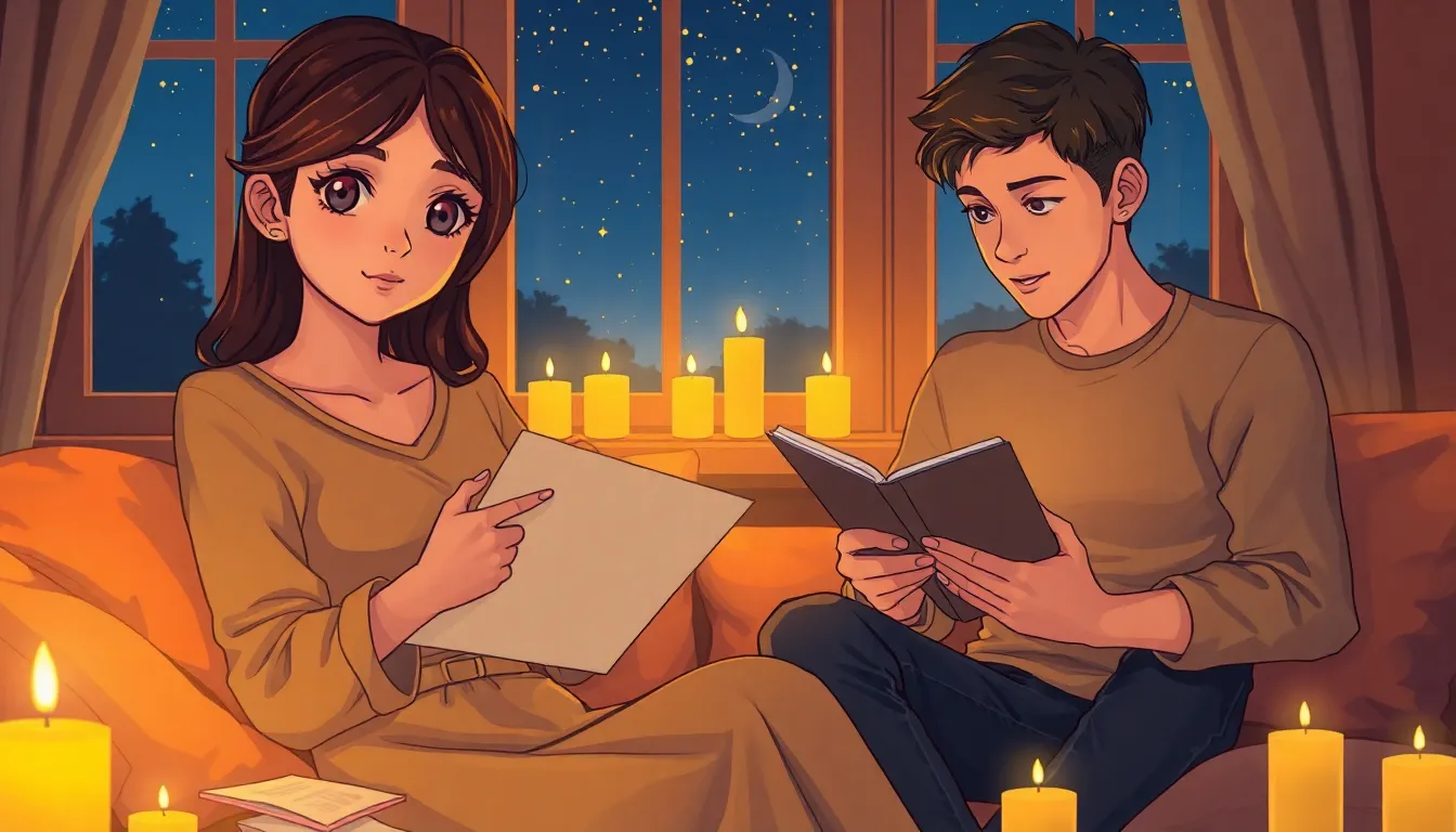 Amour à Distance : Étoiles et Promesses 6 Illustration de La Flammes du Cœur