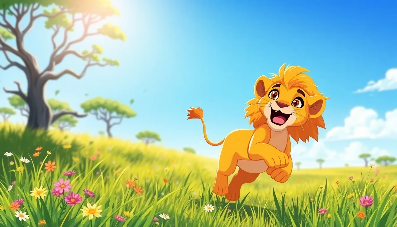 Leo le Lion et les Cristaux Brillants 1 Illustration de La Vie Ensoleillée de Léo