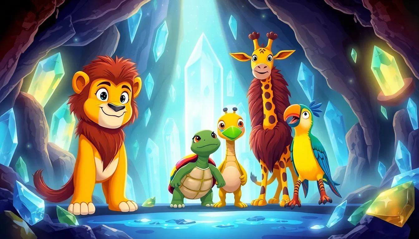 Leo le Lion et les Cristaux Brillants 7 Illustration de L'Épreuve de la Valeur