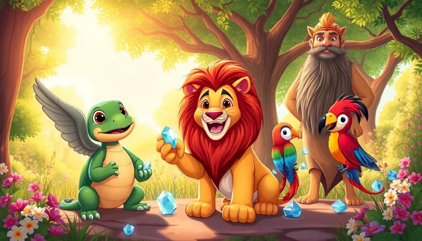 Leo le Lion et les Cristaux Brillants 8 Illustration de Un Nouveau Commencement