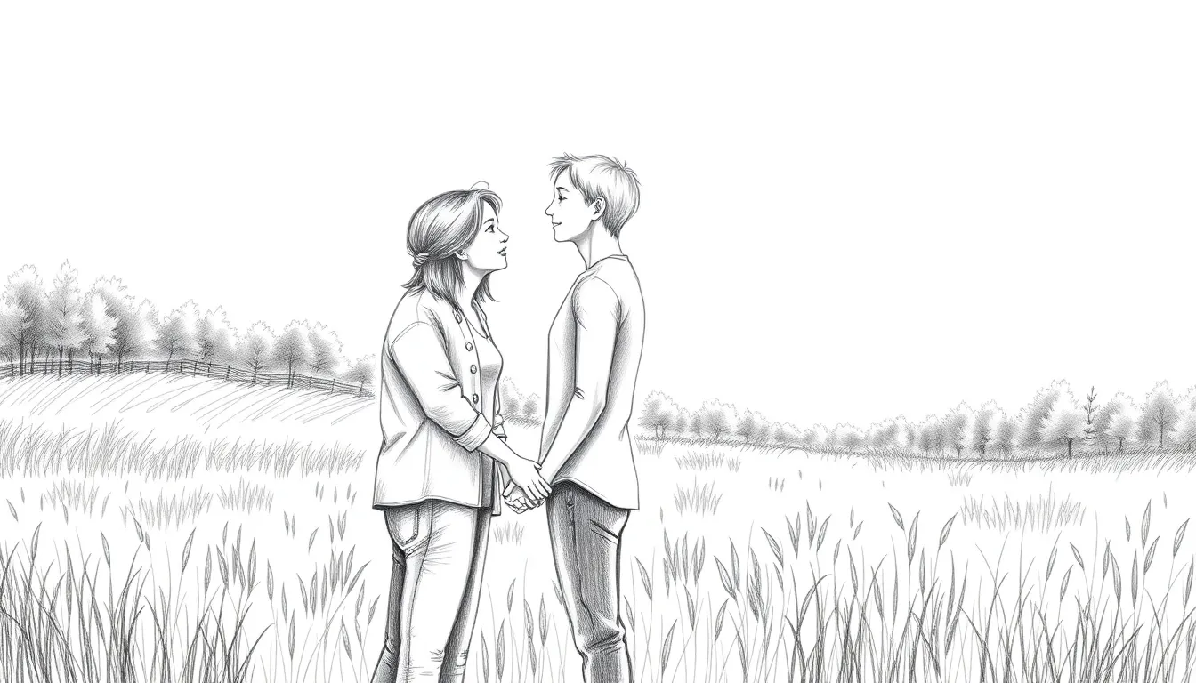 Échos d'Amour et de Temps : Une Histoire Poétique 5 Illustration de Les Vagues du Temps