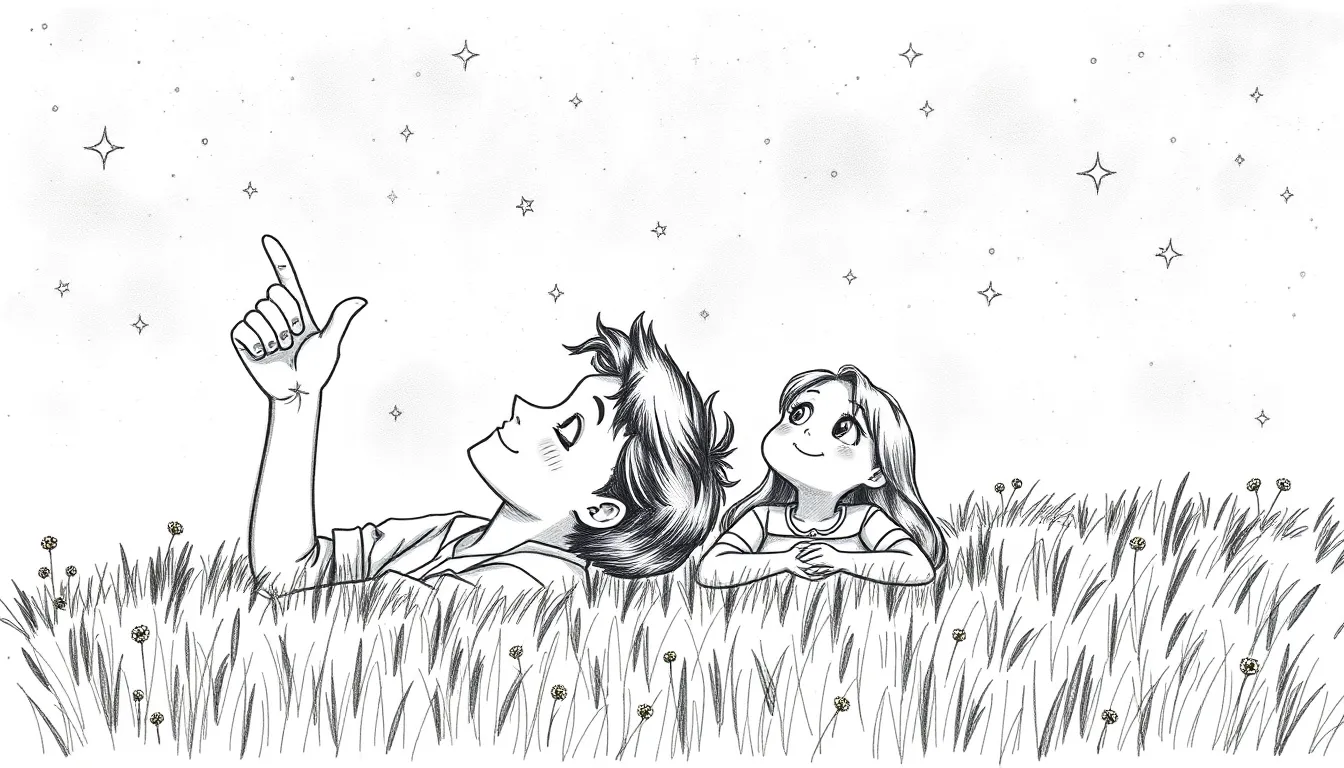 L'écho des rires : une odyssée d'amour parental 7 Nuit étoilée évoquant des souvenirs partagés