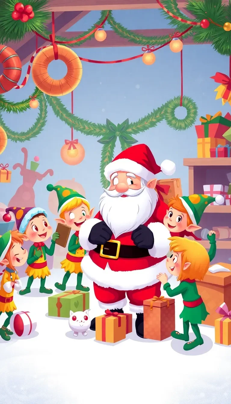 Le Père Noël et les Lutins Travailleurs