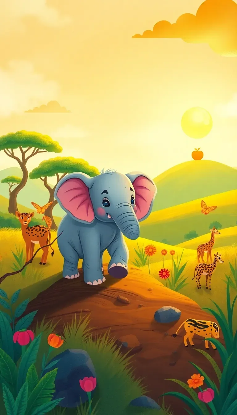 Le Petit Éléphant et la Pomme Dorée