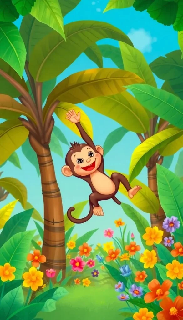 Le Singe et le Bananiers