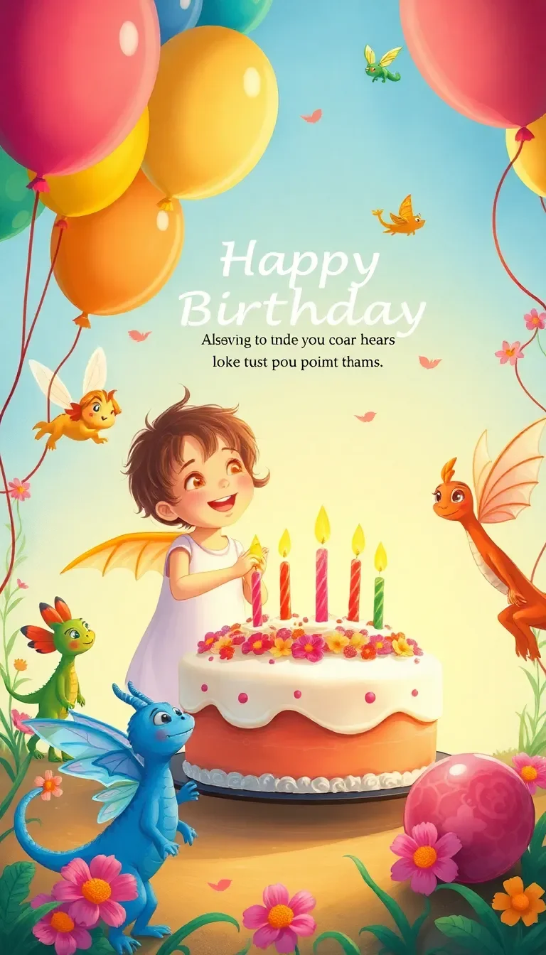 Poème joyeux pour l'anniversaire d'un enfant : Célébration et joie