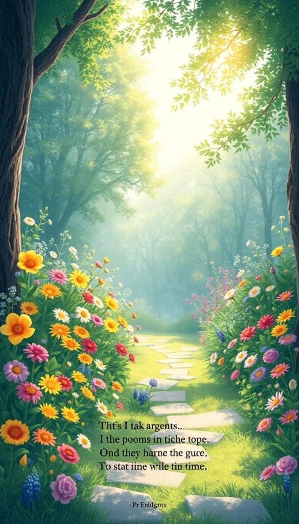 Sérénité d&rsquo;un jardin fleuri : Poème sur la Nature