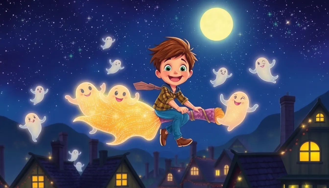 Les Éclats de Lune et les Fantômes Joyeux 4 Illustration du Voyage au Pays des Éclats de Lune