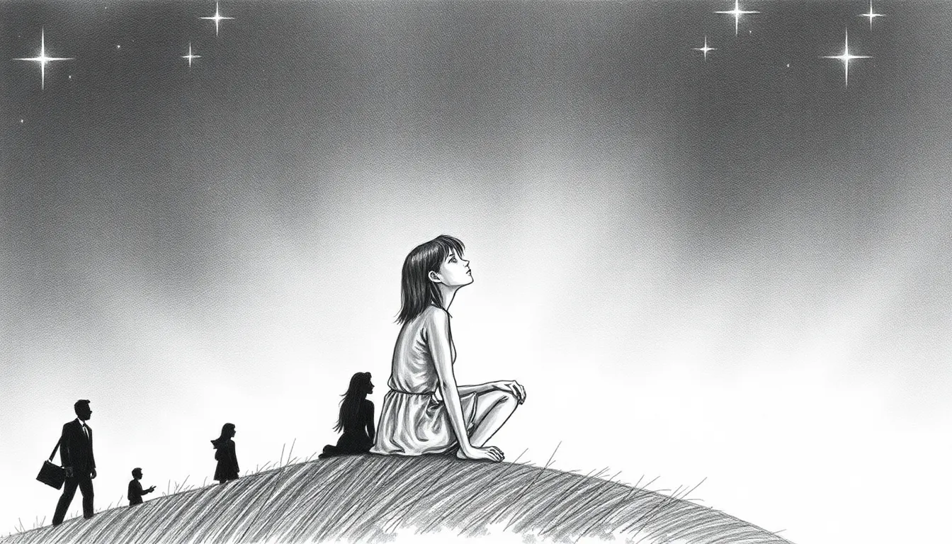 L'Écho de la Solitude : Une Exploration Intérieure 1 Illustration de La Nuit Silencieuse