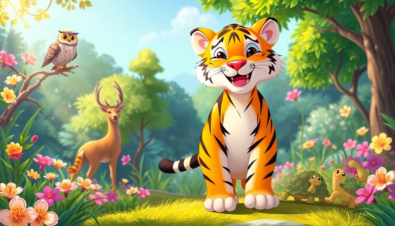 Tommy le Tigre et le Ruisseau Enchanté 8 Illustration de Le Retour à la Maison