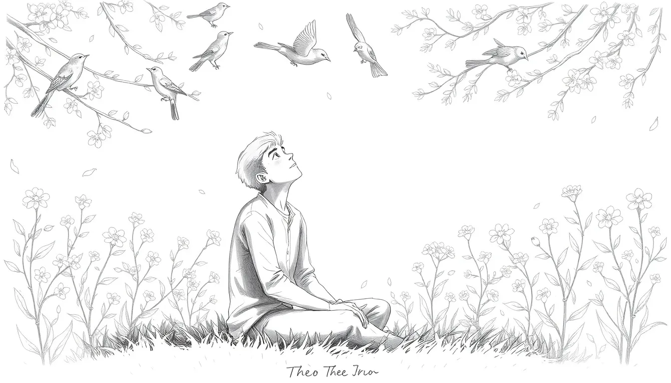 Printemps de Renouveau: Une Histoire Éveillée 4 Illustration du Chant des Oiseaux