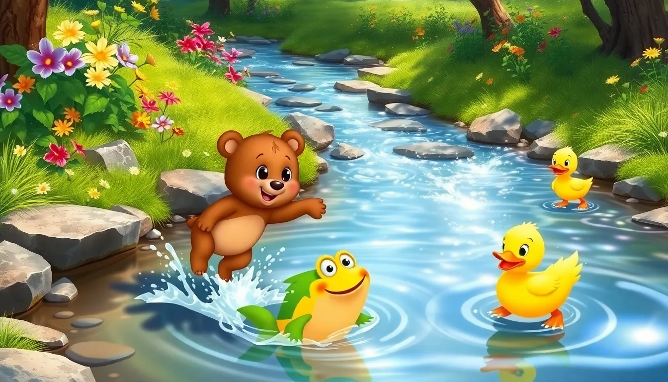 L'Ourson et le Ruisseau 4 Illustration des Amis du Ruisseau