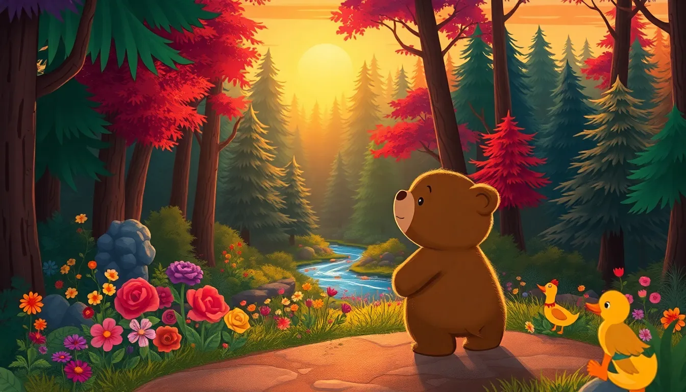 L'Ourson et le Ruisseau 7 Illustration du Retour à la Maison