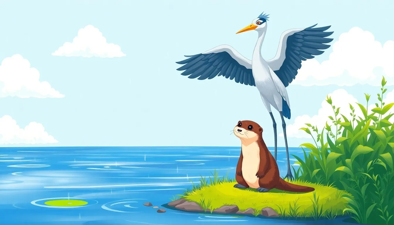 La Petite Loutre et la Pluie 4 Illustration de Un Nouveau Point de Vue