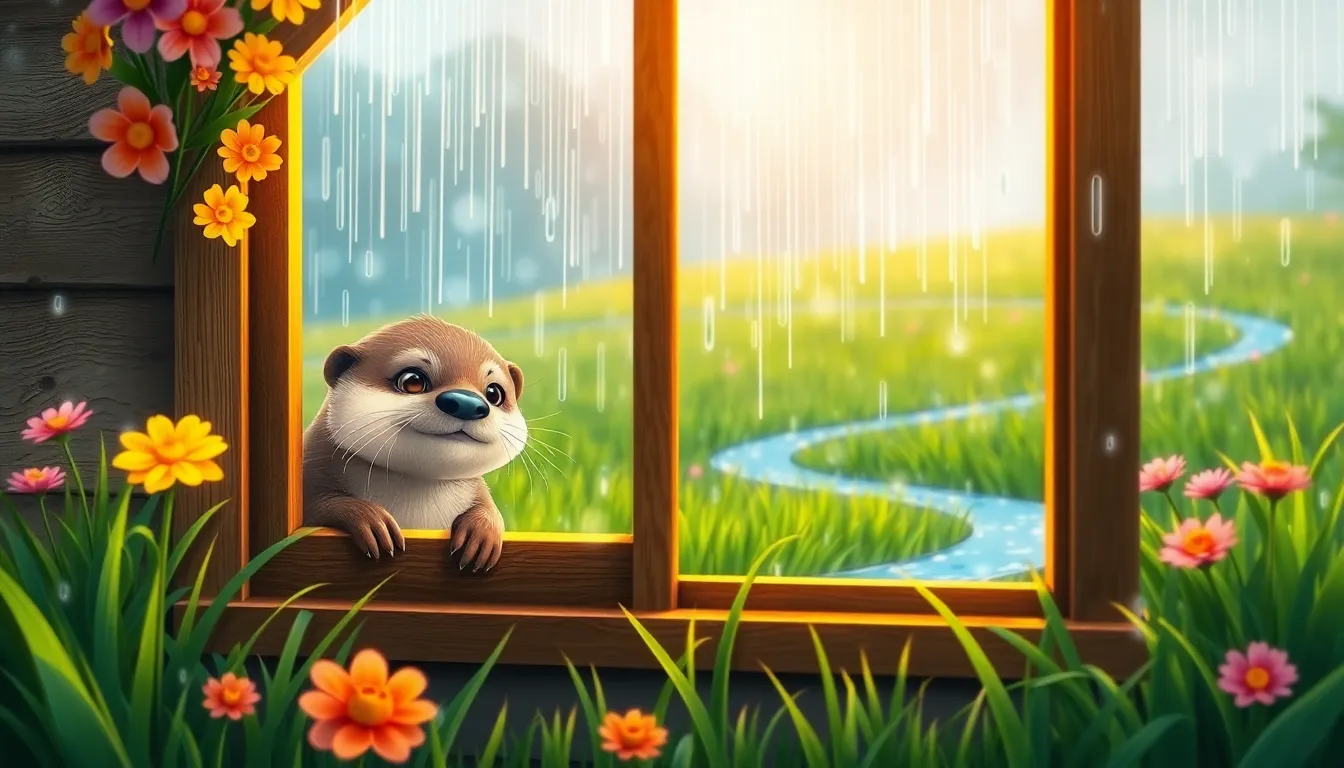 La Petite Loutre et la Pluie 5 Illustration de La Magie de la Pluie