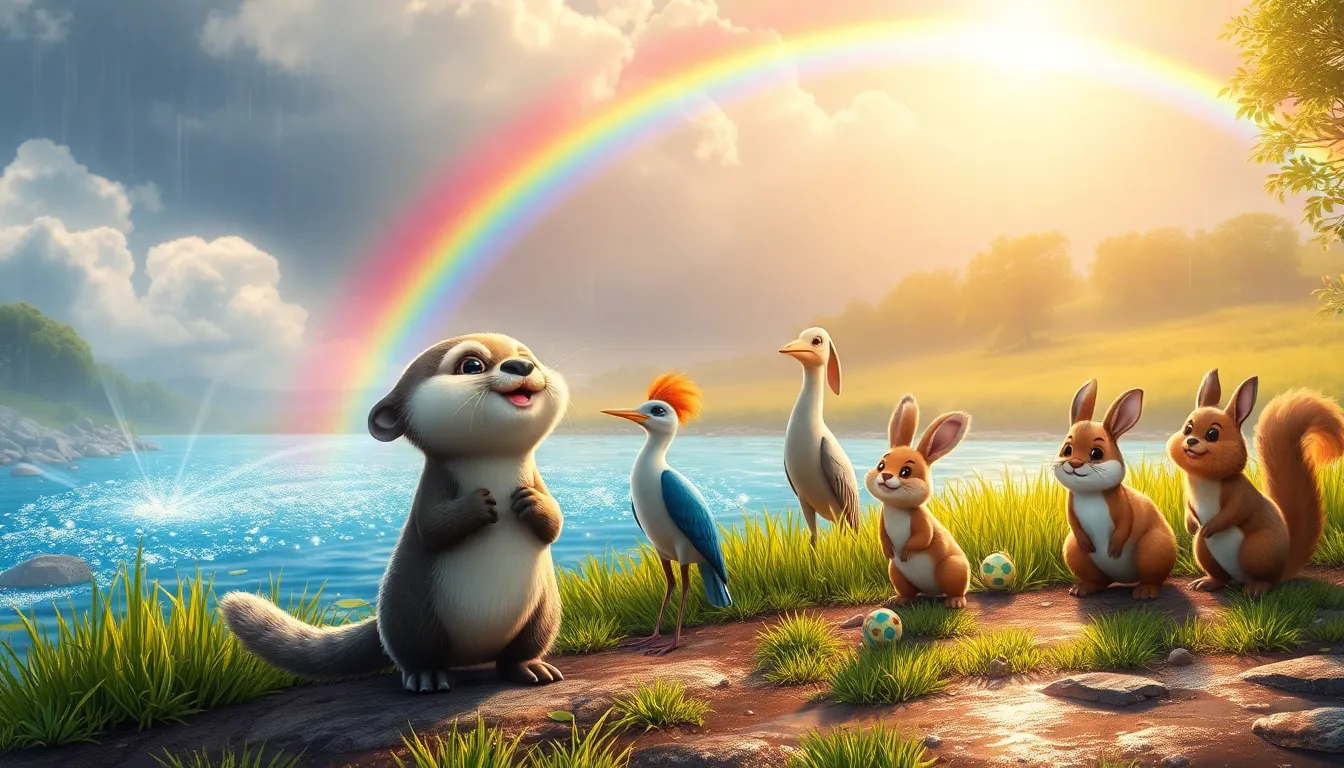 La Petite Loutre et la Pluie 7 Illustration de Une Surprise Finale