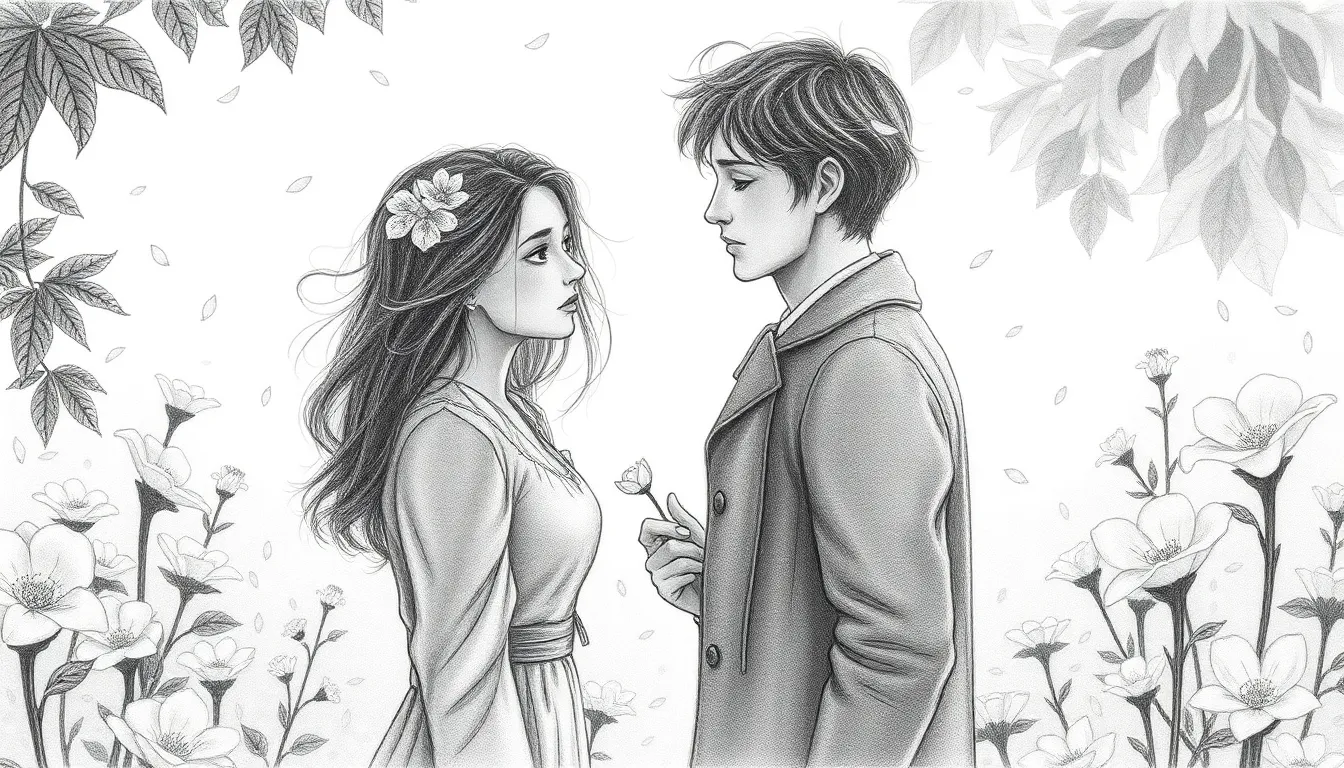 Poésie Éphémère : Une Nuit d'Amour et de Rêves 6 Illustration de Les Fleurs Brillantes