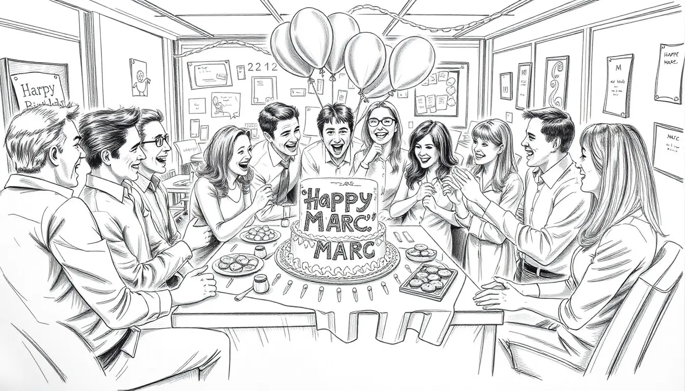 Célébration d'Amitié : Un Hommage à Marc 1 Illustration du Jour du Célébration