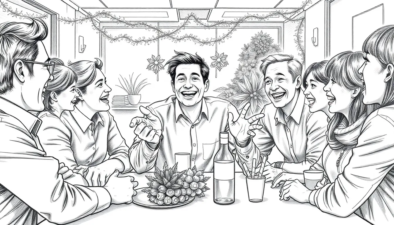 Célébration d'Amitié : Un Hommage à Marc 3 Illustration de Le Pouvoir des Rires