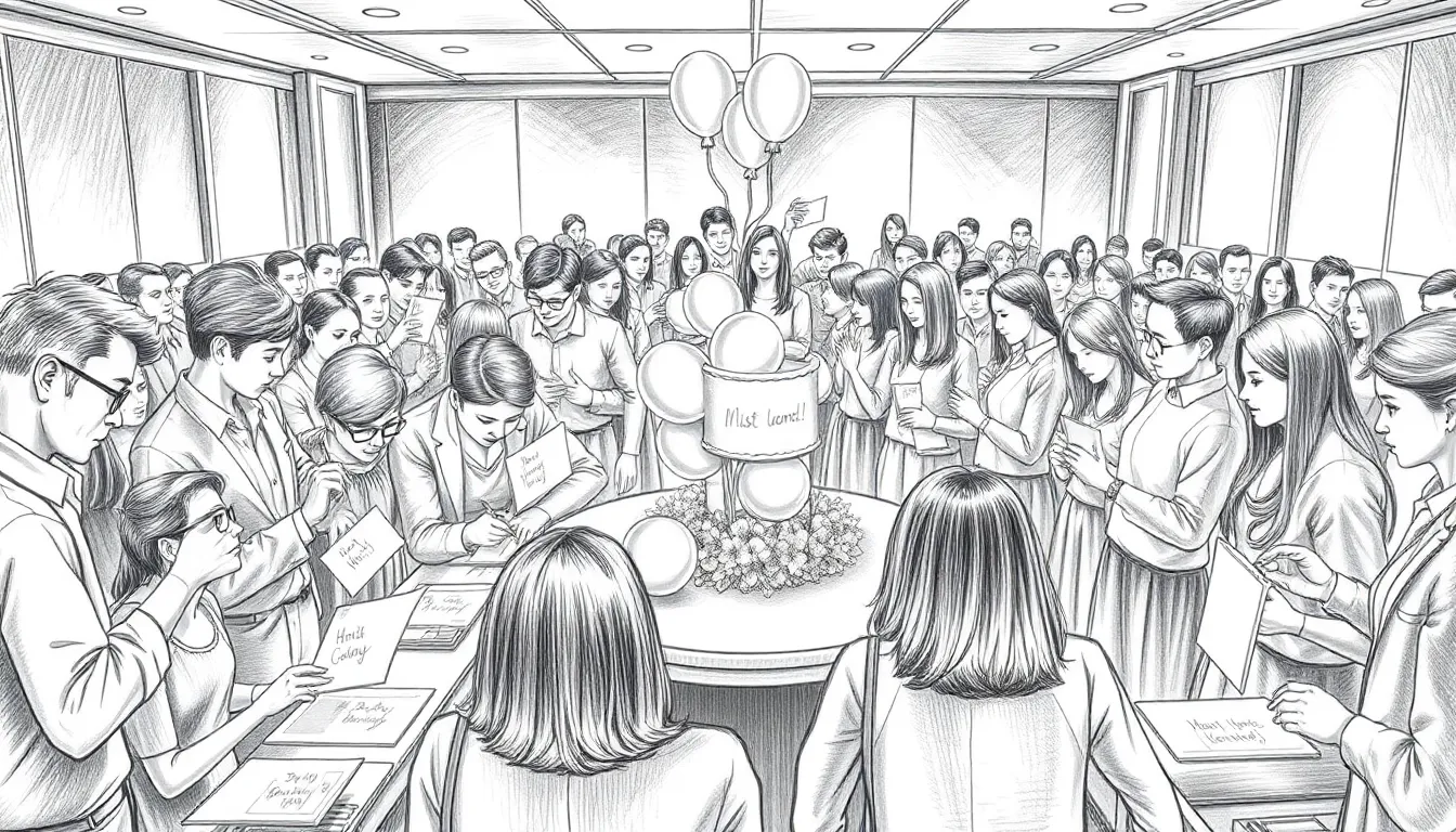 Célébration d'Amitié : Un Hommage à Marc 7 Illustration d'Un Souhait Collectif