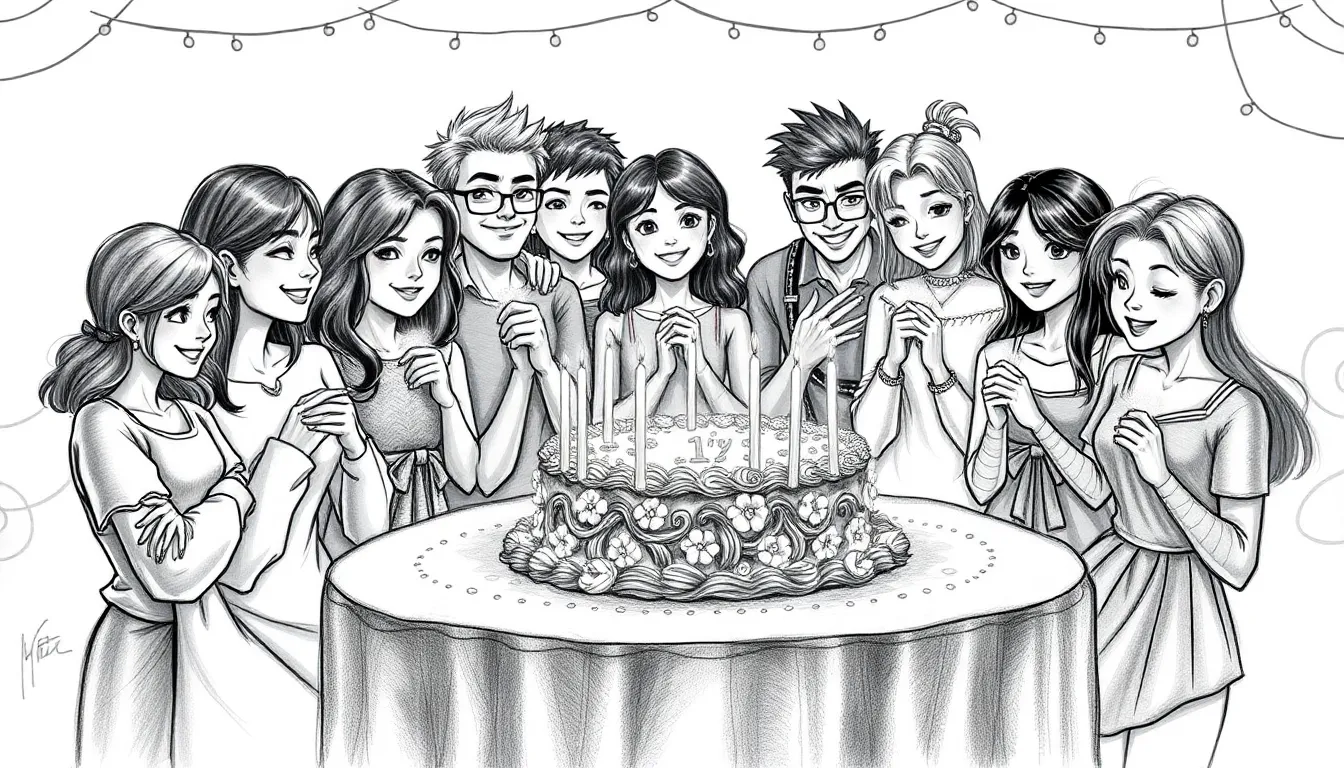 Célébration de l'Amitié : Hommage à un Anniversaire 4 Illustration de Promesses de Vie