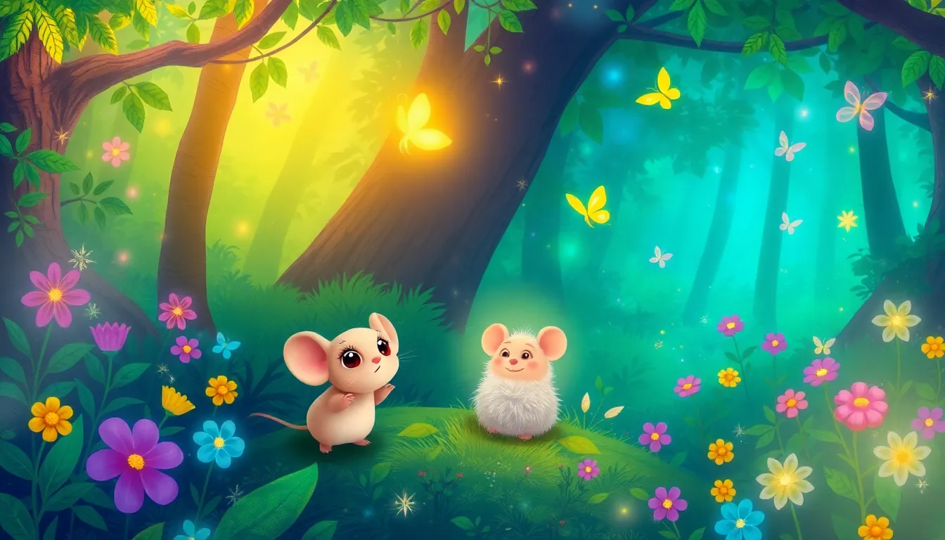 Les Rêves de Mimi la Petite Souris 5 Illustration des Amis des Arbres Enchantés