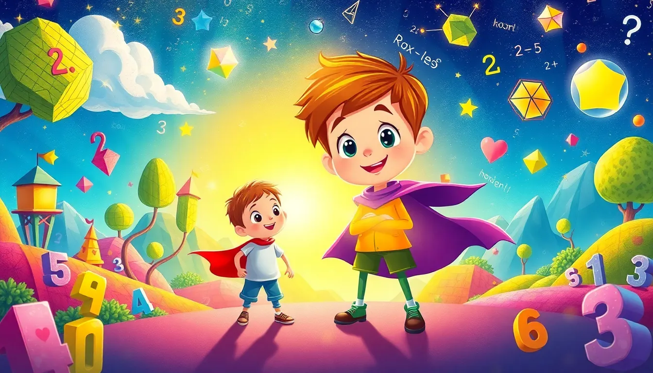 Mathieu et le Mystère des Chiffres 2 Illustration du Voyage au Pays des Mathématiques