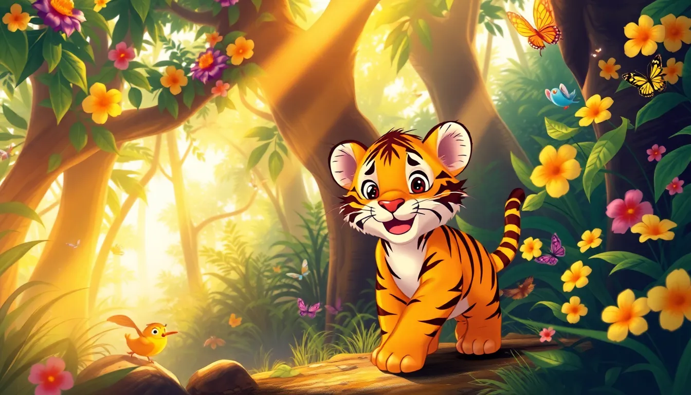 Tito le Tigre et la Jungle Joyeuse 1 Illustration de L'Arrivée de Tito