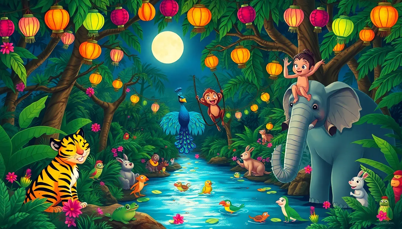 Tito le Tigre et la Jungle Joyeuse 7 Illustration de La Fête à la Jungle Joyeuse