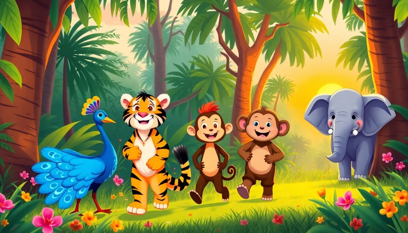 Tito le Tigre et la Jungle Joyeuse 8 Illustration du Retour à la Maison