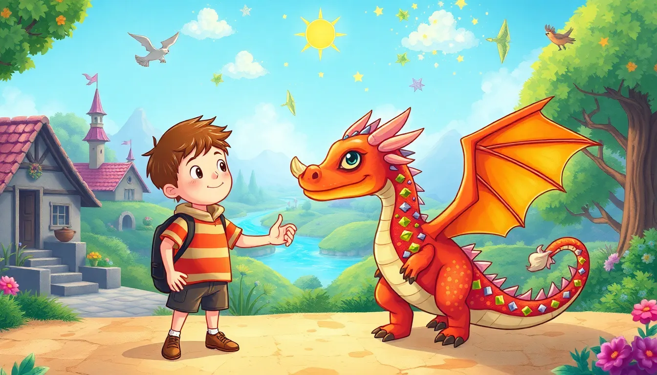 Les Secrets de Lucas et le Dragon Amical 5 Illustration de Un Souhait Atypique