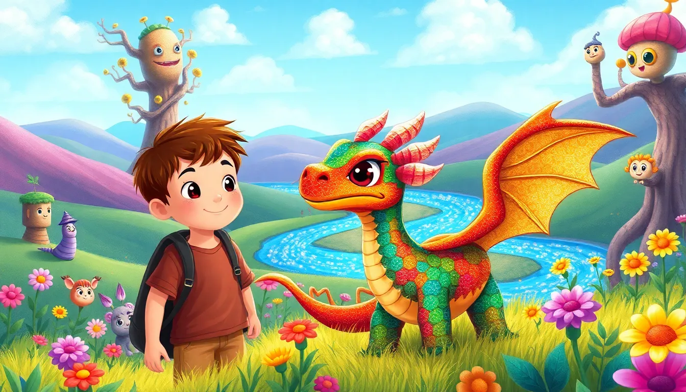 Les Secrets de Lucas et le Dragon Amical 6 Illustration d'Aventures au Pays des Merveilles