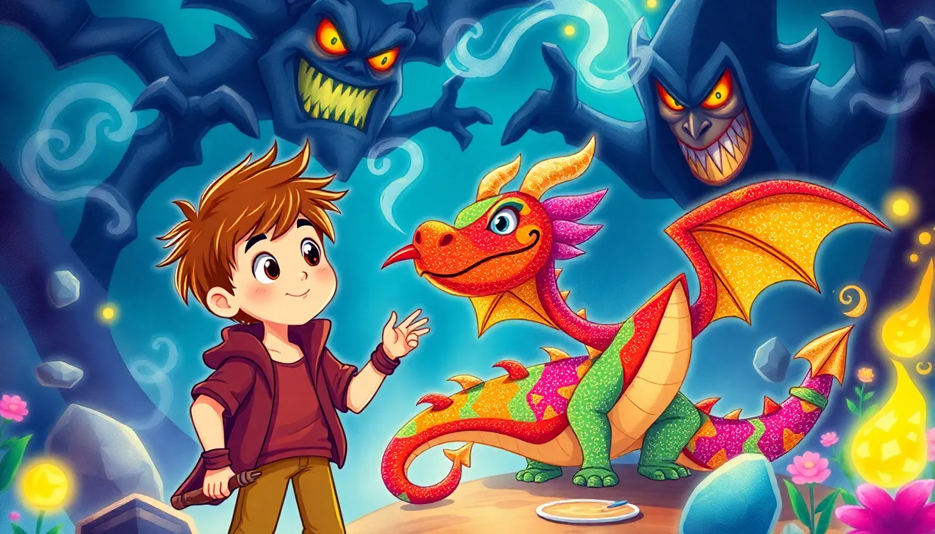 Les Secrets de Lucas et le Dragon Amical 8 Illustration de L'Esprit d'Équipe