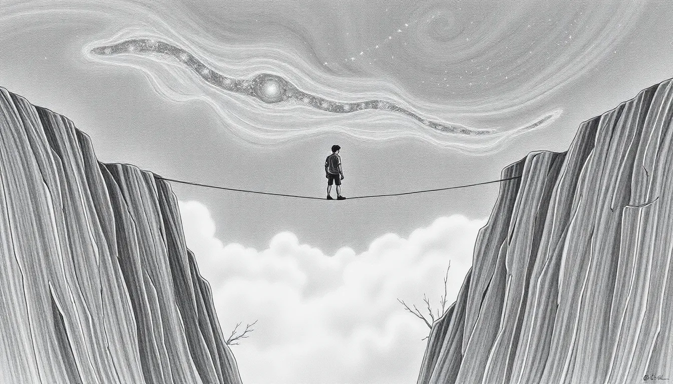 L'Art de Danser entre Illusions et Vérités 10 Illustration de L’Équilibre Fragile